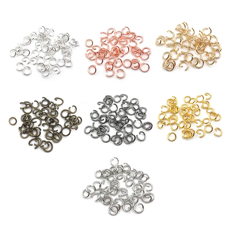 

15g 50-440Pcs 4mm 5mm 6mm 7mm 8m 10 mm Open Jump Rings Split Rings Connectors for DIY Jewelry Finding Making Accessories