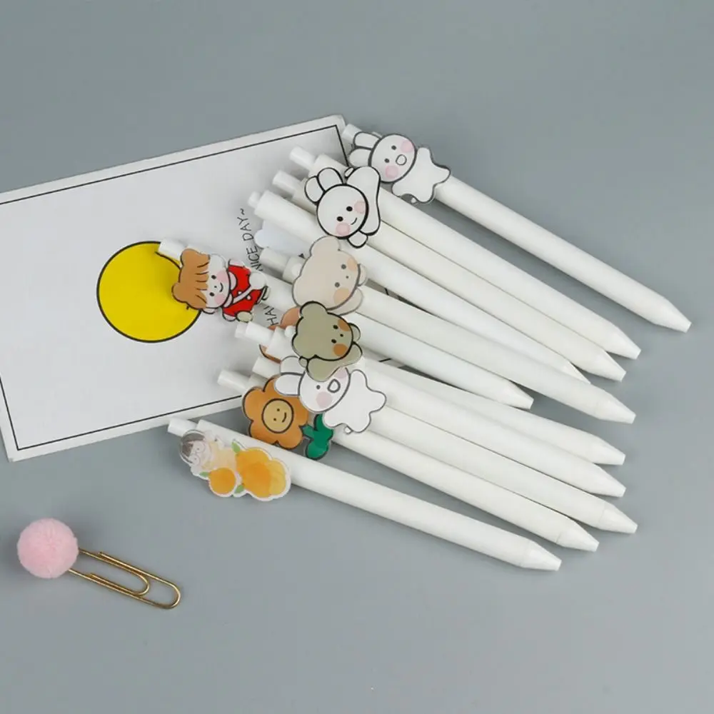 

6 шт./компл. Мультяшные школьные и офисные принадлежности инструмент для письма черные чернила нейтральная ручка шариковая ручка гелевые ру...