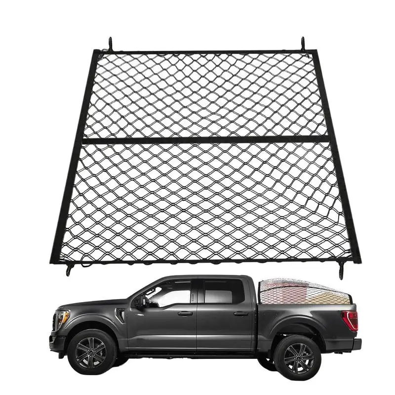 

Truck Bed Cargo Net Upgraded 1.1 X 1.2m Cargo Net Auto Trunk Rear Organizer Elastic Mesh Holder Universal Fit For Suv Truck