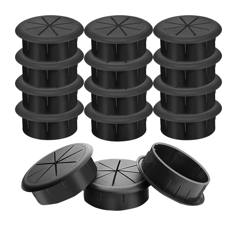 

15 Pcs Desk Grommet Desk Cord Grommets Flexible Cable Wire Hole Cover Set Wire Organizer for Office Home PC Desk