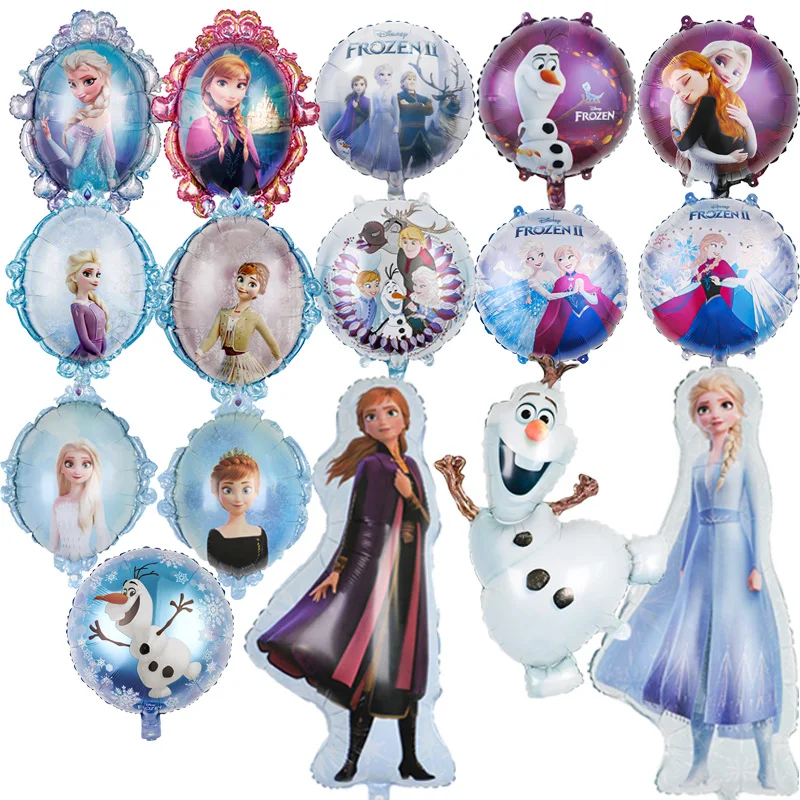 New Disney Forzen Olaf Balloon Elsa Anna Mirror Queen Disney Princess Birthday Decoration Wedding Decoration Baby Shower Globos