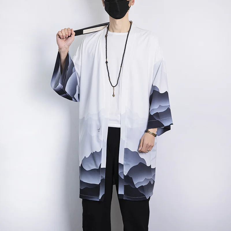 Кардиган мужской с длинным рукавом жакет в традиционном китайском стиле