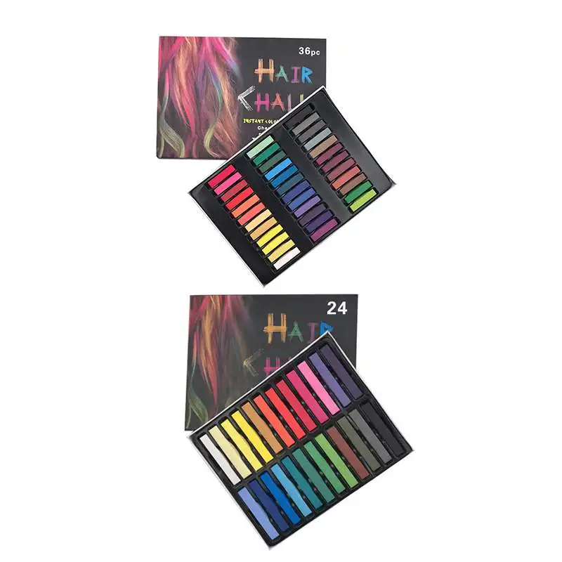

Non-Toxic Temporary Pastel Square Hair Dye Color Chalk Hair Styling Tools Hair Color Comb Crayons For Hair