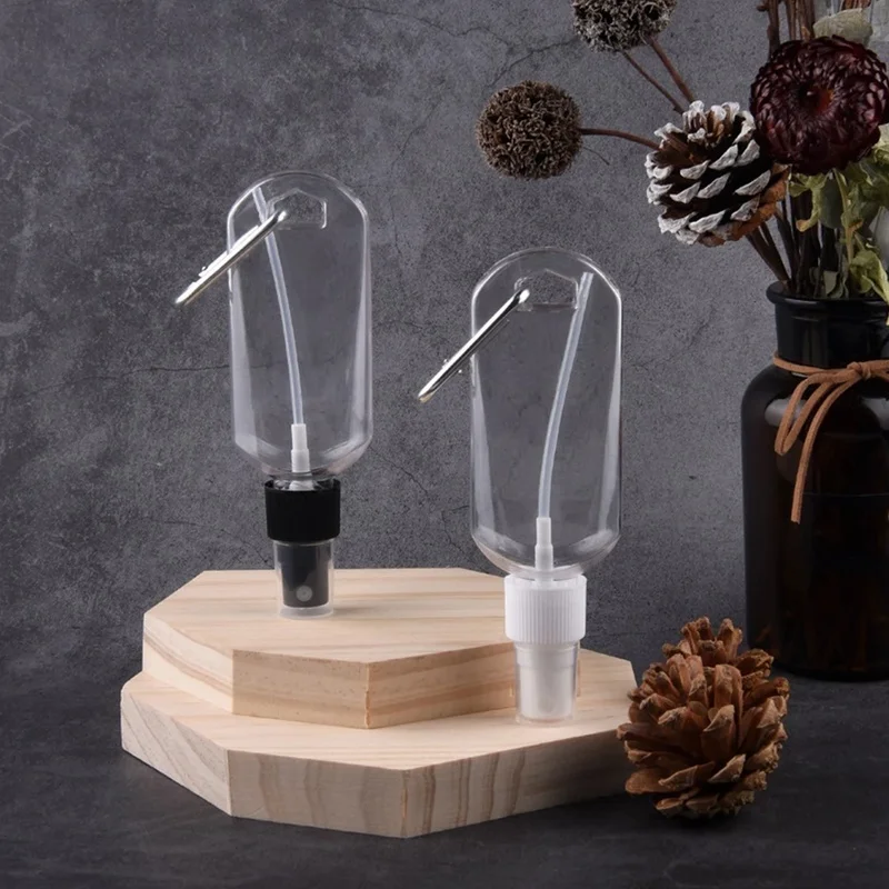 

30ml/50ml Refillable Empty Travel Bottles Reusable Portable Shampoo Liquids Lotion Cosmetic Containers Hook Keychain Carrier