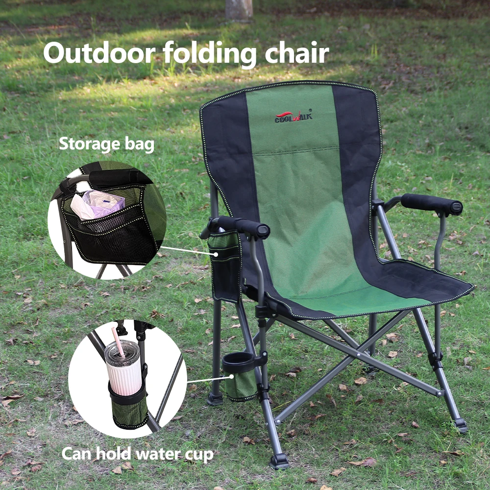 Сверхмощный складной стул для кемпинга поддержка четырех поясничных спинок
