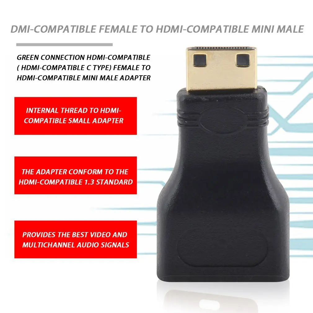 

HDMI-compatible TO Mini HDMI-compatible Converter Adapter Adapter V1.4 Ethernet 1080P 3D & Blue Ray Female To Male