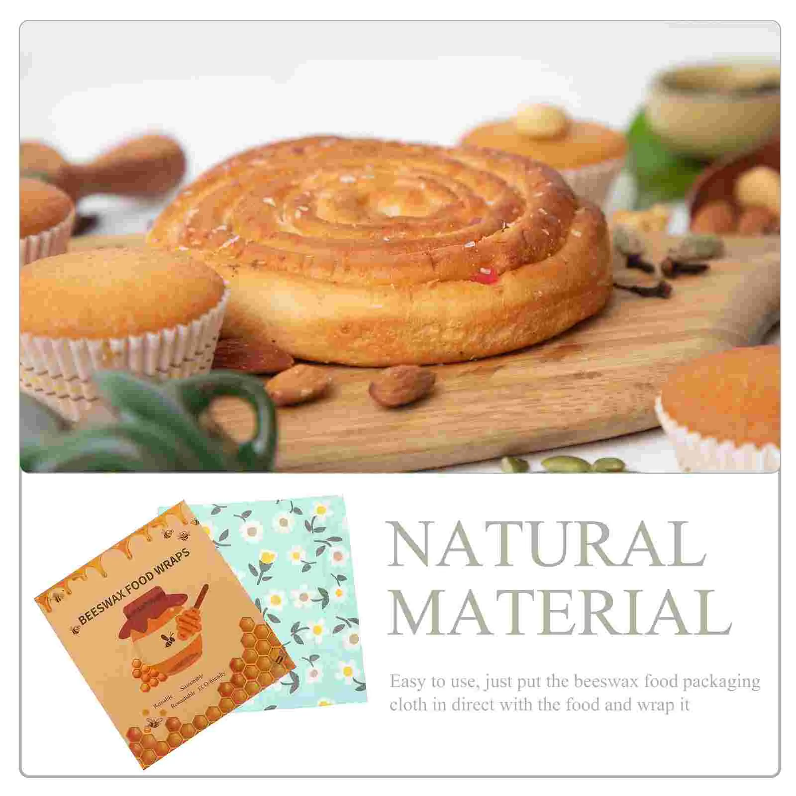 3 шт. ткань из пчелиного воска кухонная упаковка сумка для еды хлеба ланч-бокс
