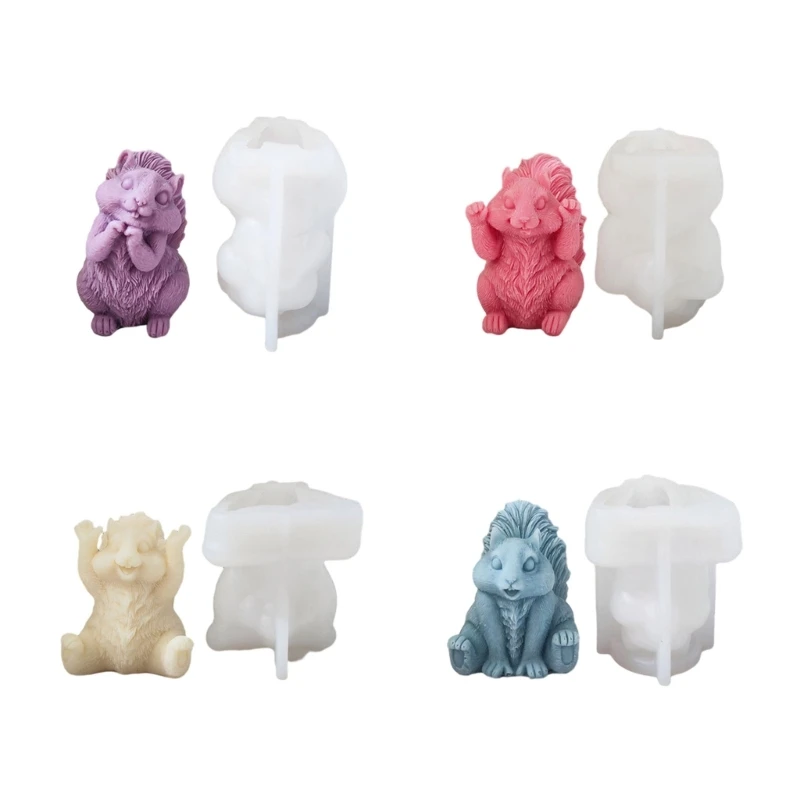 

Cute Squirrel Shaped Candle Silicone Mold Resin Mould for DIY Handmade Craft