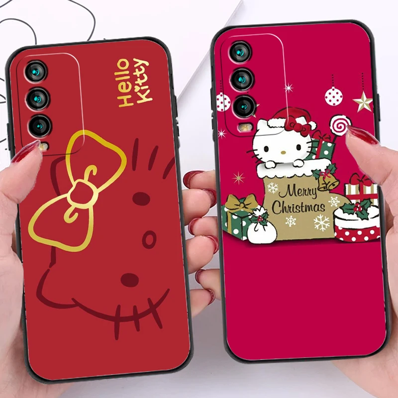 

Hello Kitty Christmas Phone Cases For Xiaomi Redmi Note 10 10 Pro 10S Redmi Note 10 5G Soft TPU Coque Back Cover Carcasa
