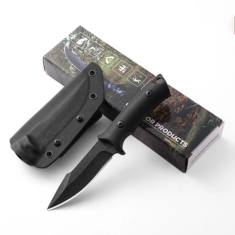 

Outdoor Camping Straight Knife High Hardness Handle Survival Portable Small K Sheath Folding Knife Self Defense Supplies Edc Men