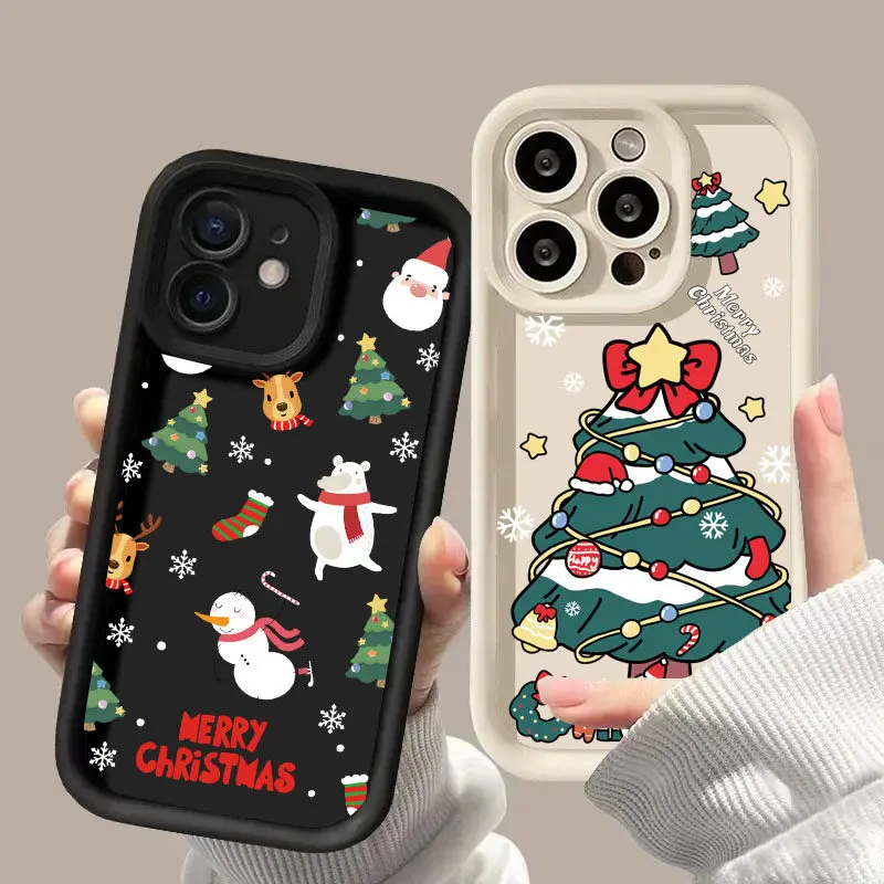 Милый чехол с рождественским принтом для Infinix Note 40 Hot 50 Pro 30i 30 Play 40i Tecno Spark 30C 10 20C Smart 8