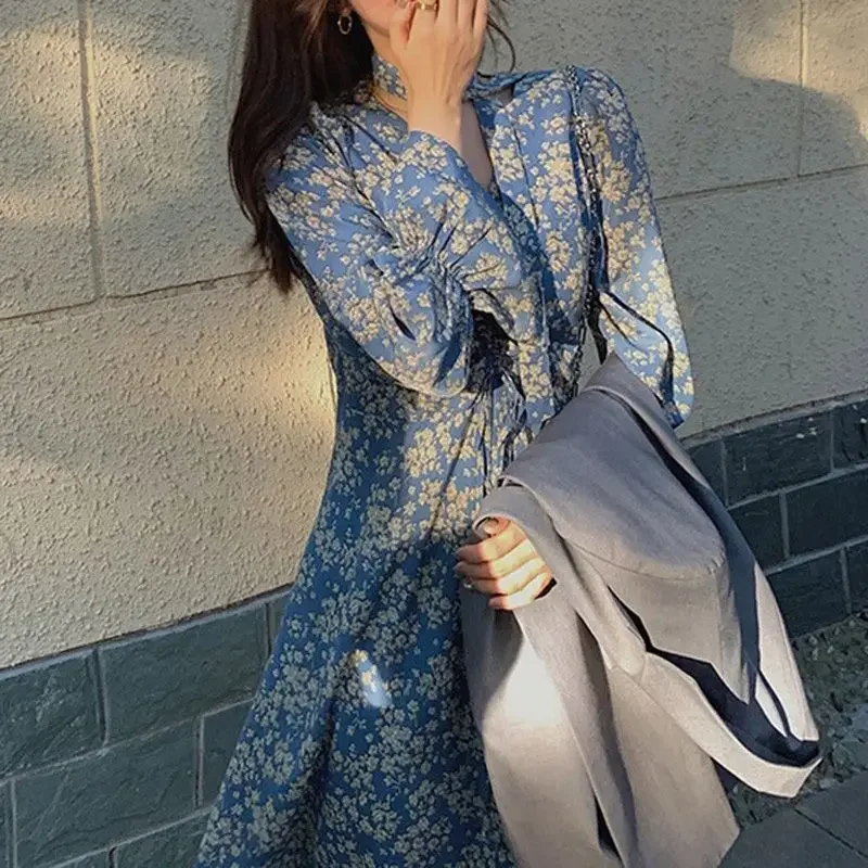 Женское элегантное длинное шифоновое платье с кулиской и V-образным вырезом