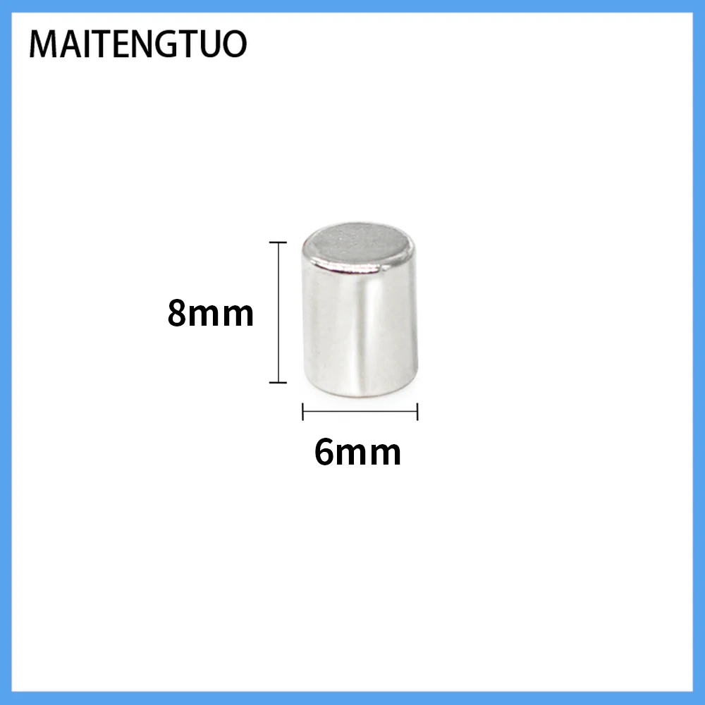 

10/20/50/100/150/200PCS 6x8 mm Small Round Search Magnet N35 Thinck Powerful Strong Magnetic magnet 6x8mm Neodymium Magnet