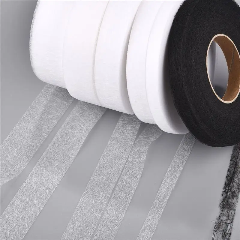 

70Yard Double Sided Interlining White Black Sewing Adhesive Tape Fabric Clothes Iron Apparel DIY Accessories Patchwork