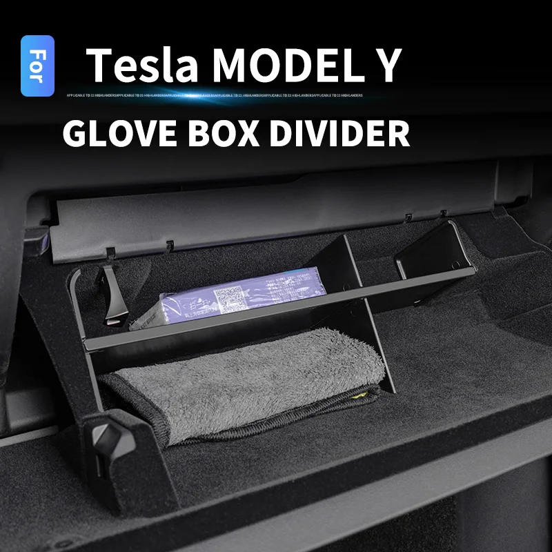

Car Glove Box Organizer Armrest Box Interval Storage Insert Divider For Tesla Model 3 Model Y Glove Box Divider Accessories