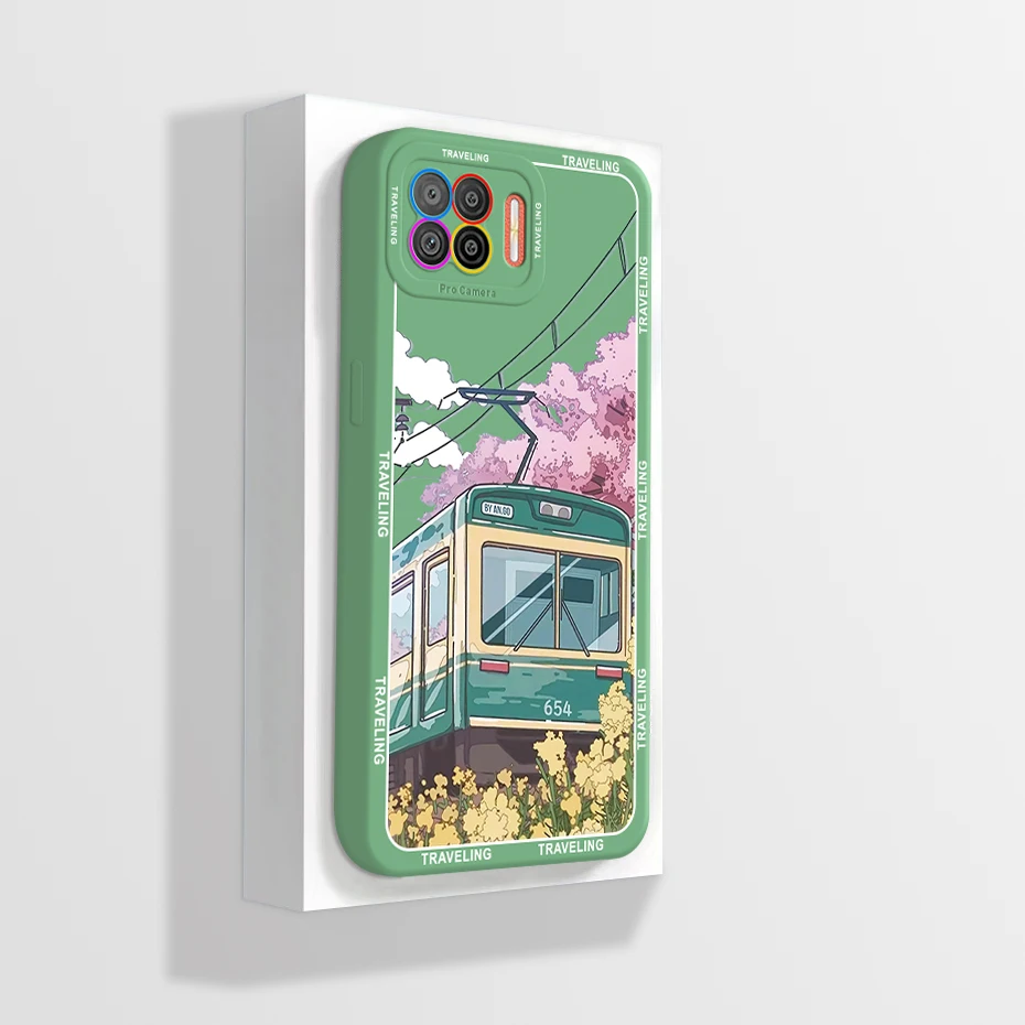 Задняя панель из жидкого силикона для OPPO Reno 4 lite