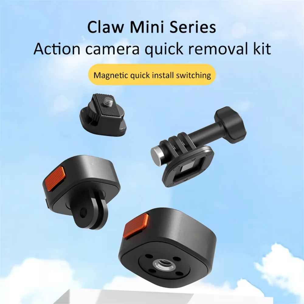 Фото Мини-адаптер Claw с магнитным креплением для быстрой установки камеры на Gopro 12 11 10 9 8 7 6 5, DJI OSMO, Insta360 Action №1