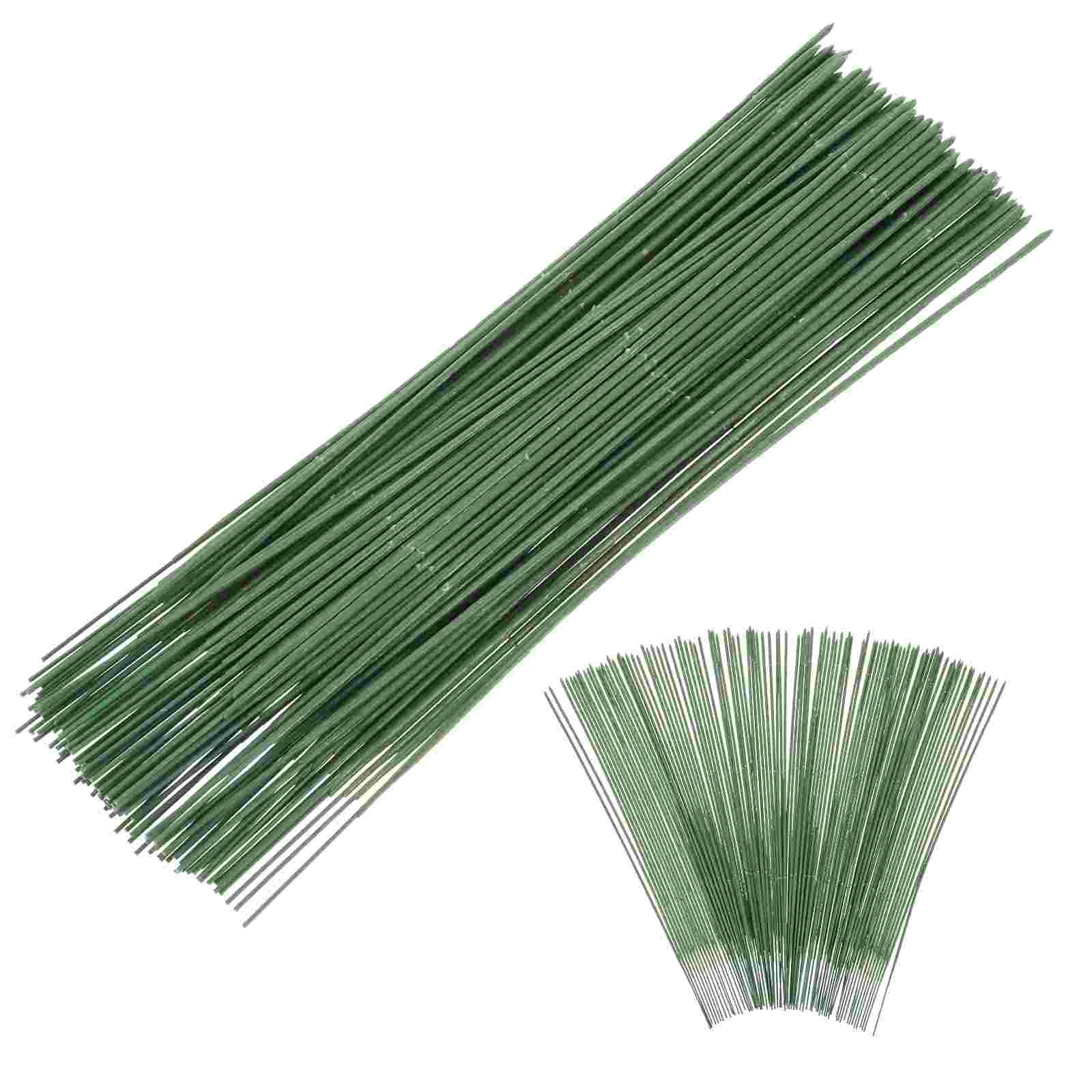 

25cm Plastic Floral Stems Artificial Flower Rods Green Florist Wires Flower Stick DIY Craft Bouquet Arrangement Tools