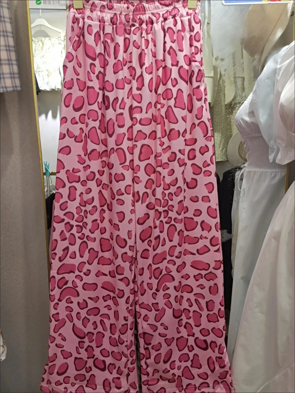 Женские леопардовые брюки с боковым Разрезом