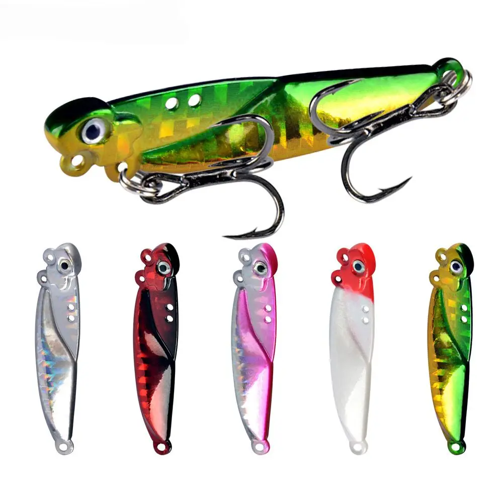 

Metal VIB 16g Fishing Lure All Water Layer Long Throw Artificial Bait Simulation Insect Bait Grasshopper Shaped Bait