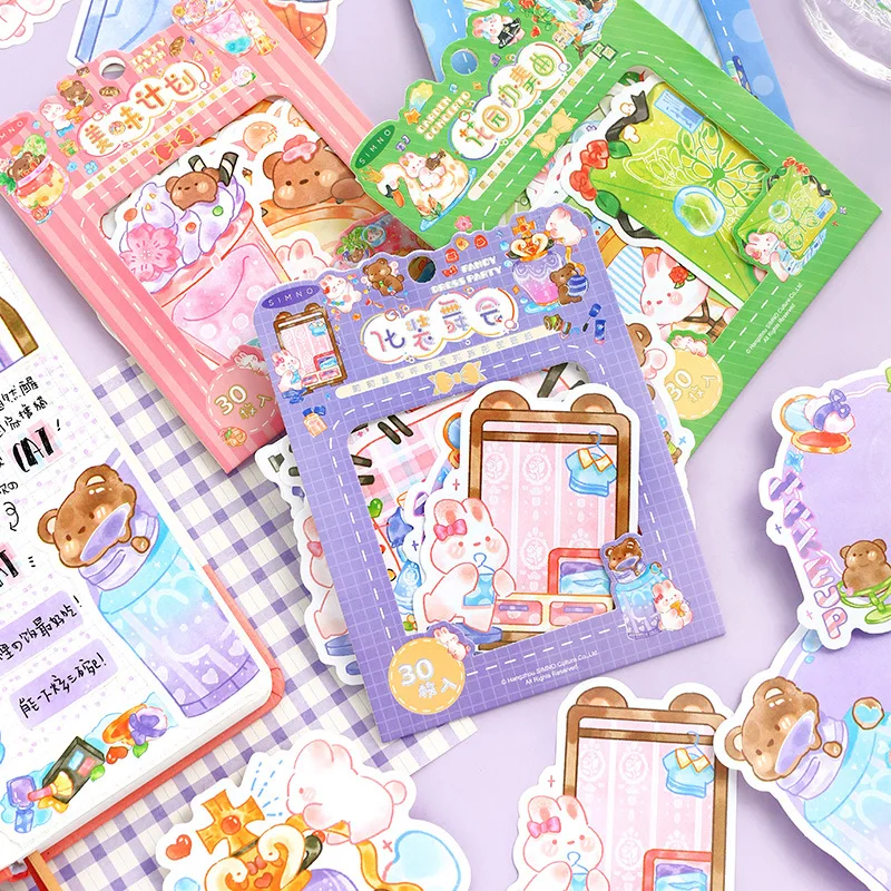 

30pcs/lot Memo Pads Material Paper Lilith and Hem Junk Journal Scrapbooking Paper Retro Background