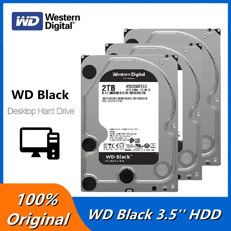 Внутренний жесткий диск Western Digital WD, черный, 1 ТБ, 2 ТБ 4 ТБ, 6 ...