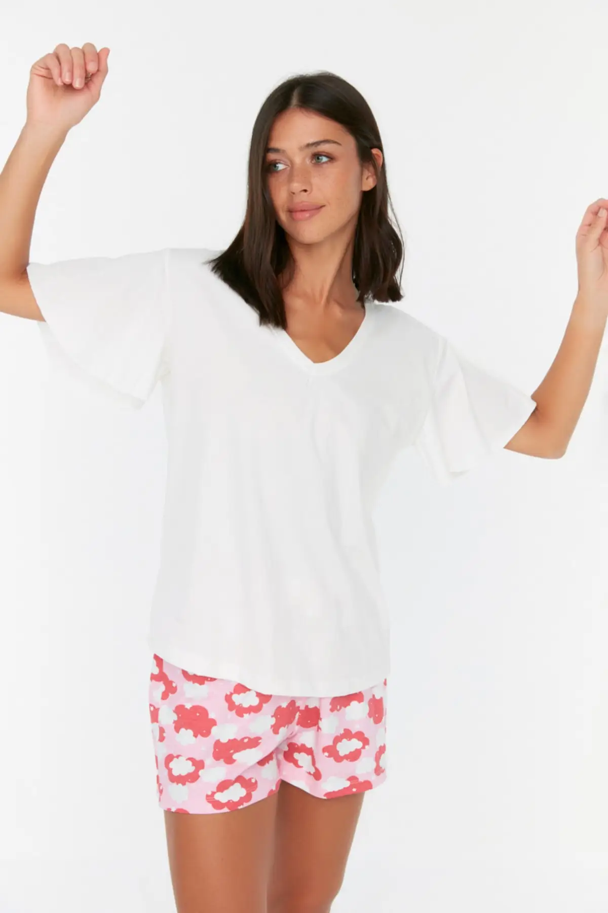 

Patterned Knitted Pajamas Set THMSS22PT0464