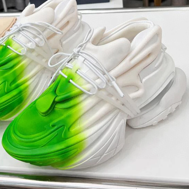 

Женские маленькие кроссовки, белые кроссовки с градиентом, на платформе, женские лоферы, Новинка осени 2023