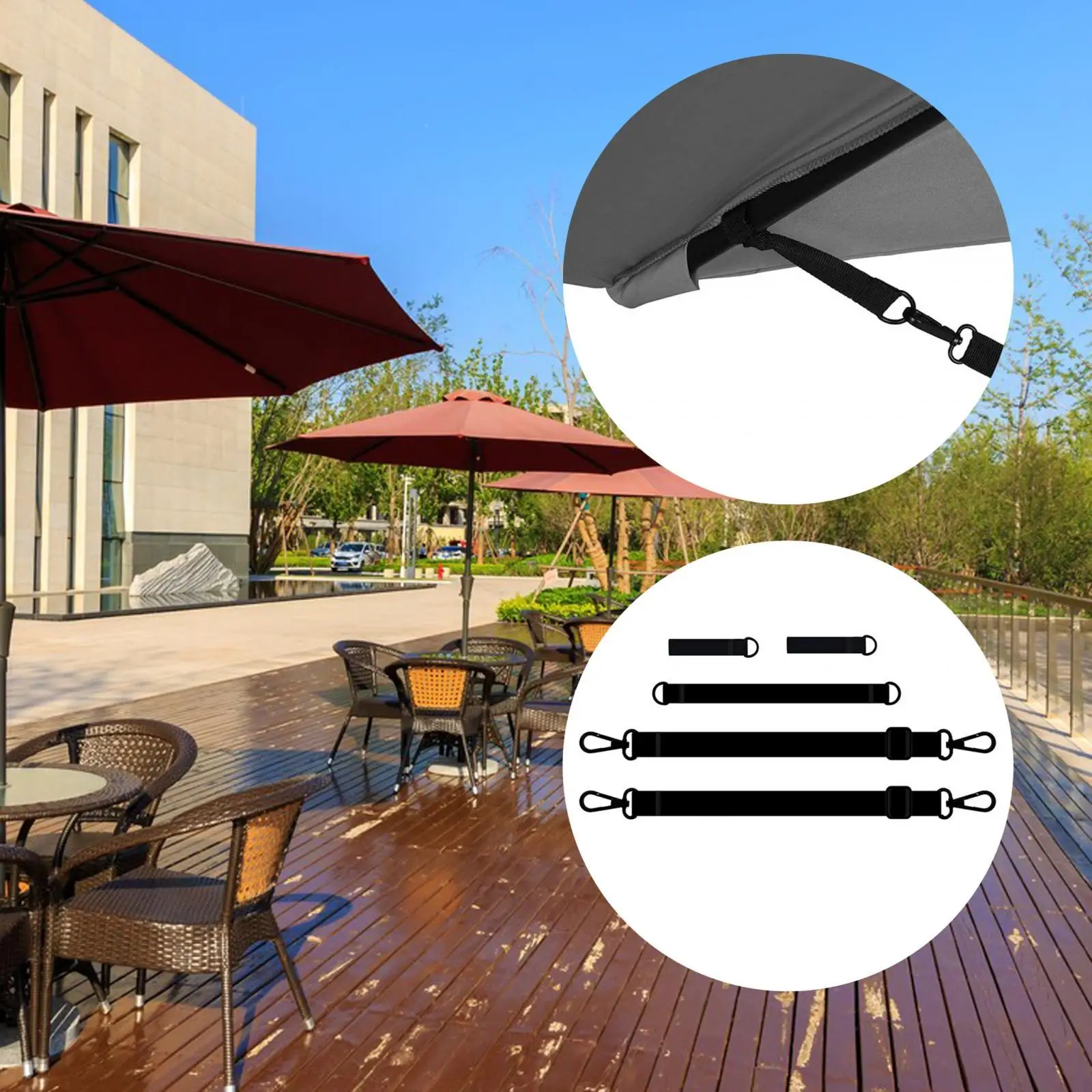 

Ремешок для крепления, 5 шт., регулируемый ремень для галстука, прочный, погодостойкий, универсальный, навес для пляжа, улицы, сада, двора