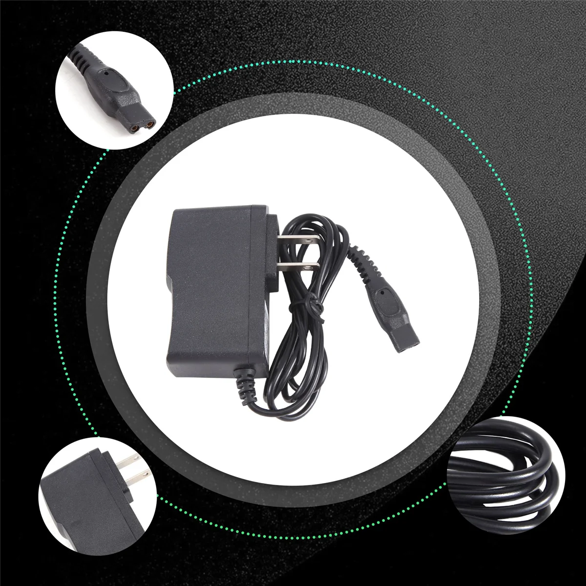 For Philips-HQ8505 Norelco 7000 5000 3000 Series Electric Shaver Beard Trimmer Adapter Power Cord US Plug