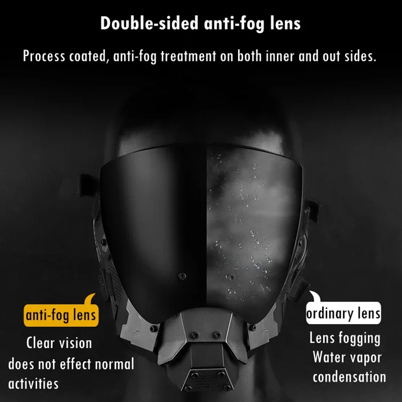 Тактическая Маска на все лицо дышащая маска для косплея в стиле киберпанк