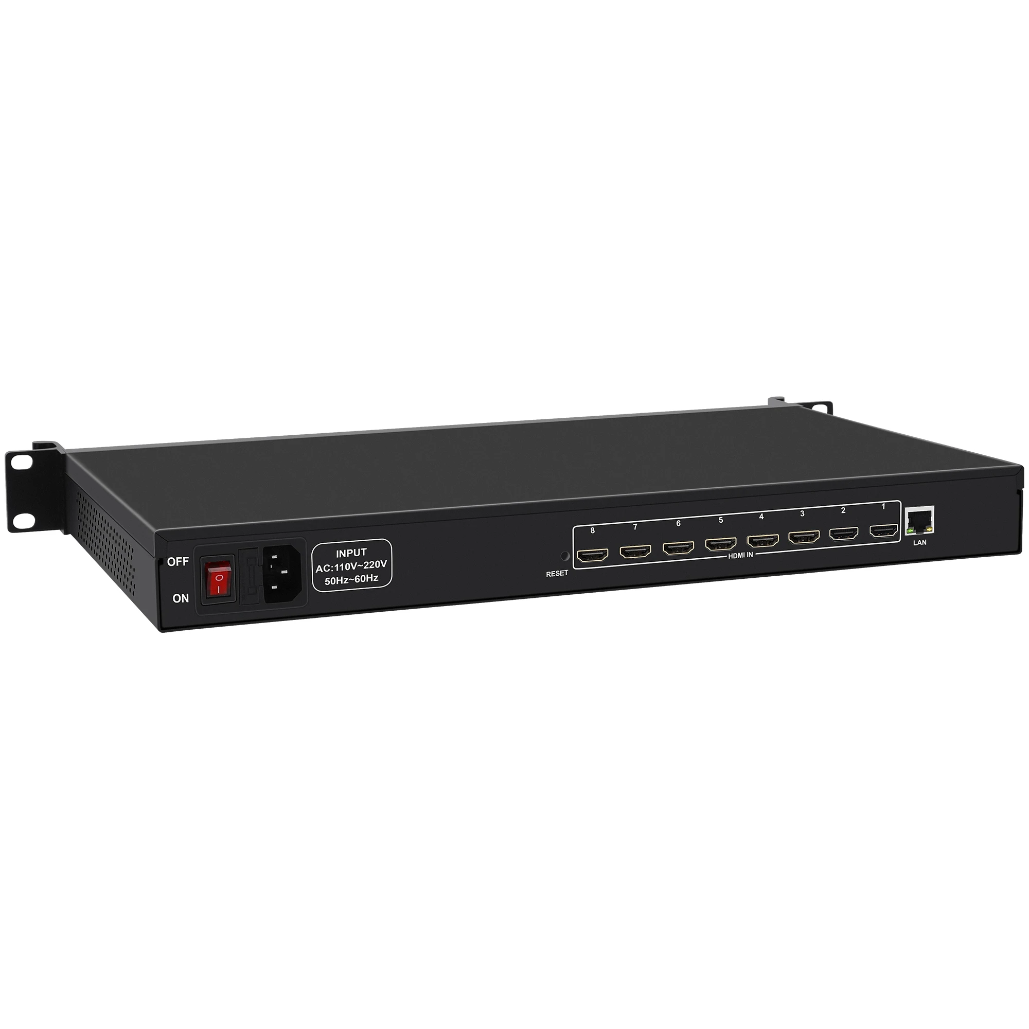 1U Rack HEVC H.264 H.265 8-канальный HD HDMI-IP-видео энкодер IPTV Кодеры потоковой передачи в