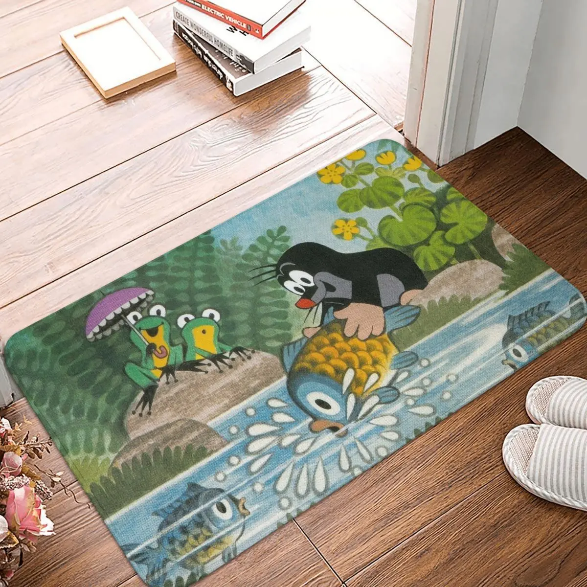 

Krtek Cartoon Bath Mat Fish Frog Doormat Kitchen Carpet Entrance Door Rug Home Decor
