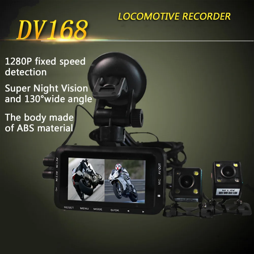 Motorcycle DVR 1080P Dual Lens Motor Camera Video Recorder Front Rear View Waterproof Motorcycle Dash Cam Night Vision G-sensor