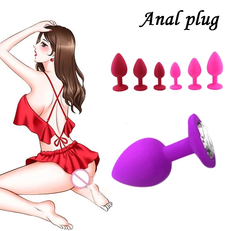 

3 Size Anal Trainer Dilator Unisex Silicone Dildo Vibrator Anal Plug Back Court SM Butt Plug Sex Toys for Couples Adult Goods 18