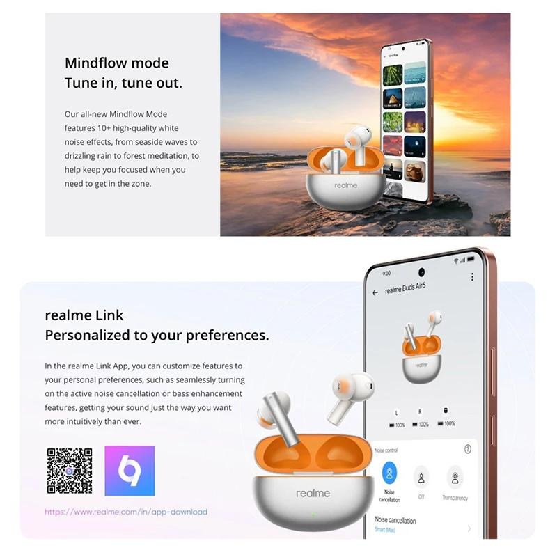 Оригинальные наушники Realme Buds Air 6 TWS беспроводные Bluetooth 5 3 с активным