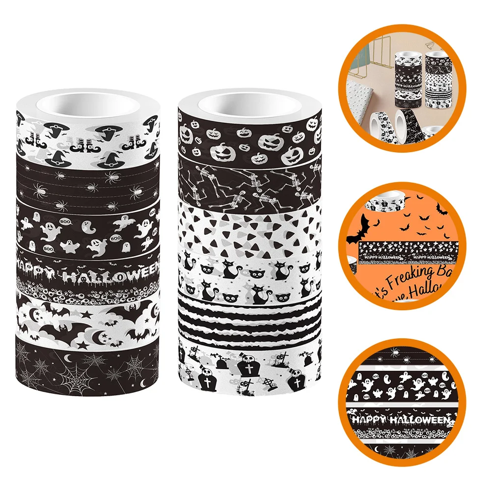 

Gift Wrapping Washi Tape Tapes Decorative Aesthetic Notepad Halloween Elements Scrapbooking