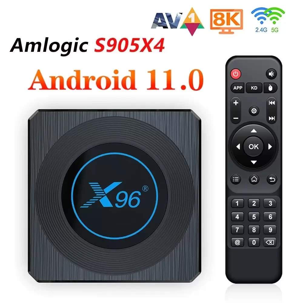 

X96 X4 4K Smart TV Box Android 11 Amlogic S905X4 64GB Media Player Streaming IPTV M3U Quad Core Dual WIFI 100M Up to 8K Ultra HD