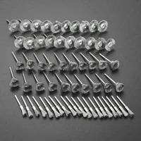 60 pcs wire brush kit polishing brush assembly w shank stainless steel for diy craft electric polishing tools accessories