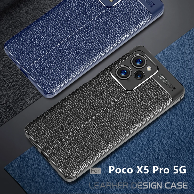 

For Poco X5 Pro 5G Case Cover Xiaomi Poco X5 M3 M4 X3 X4 Pro 5G M5 M5S F4 F3 Capas Back TPU Soft Leather Fundas Poco X5 Pro 5G