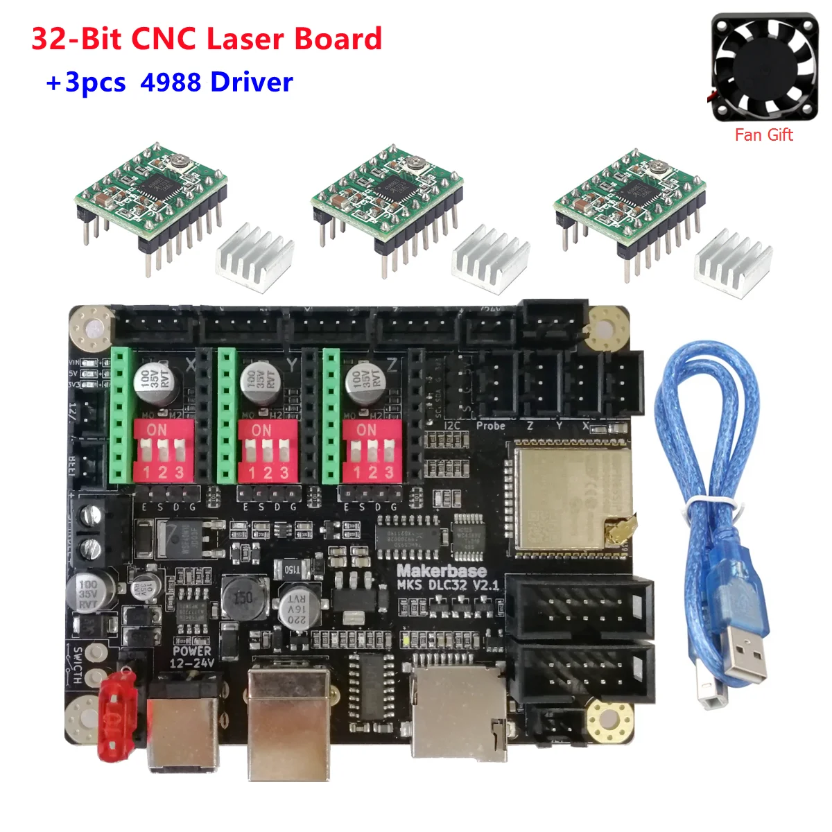 Контроллер GRBL ESP32 32 бит плата расширения для гравировки с ЧПУ детали обновления