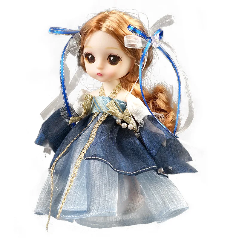

Anime Ancient Hanfu Palace Dress Doll Cosplay Little Princess Girl Toy Doll Doll Doll Family Costume Chidren Cartoon 17cm Toys