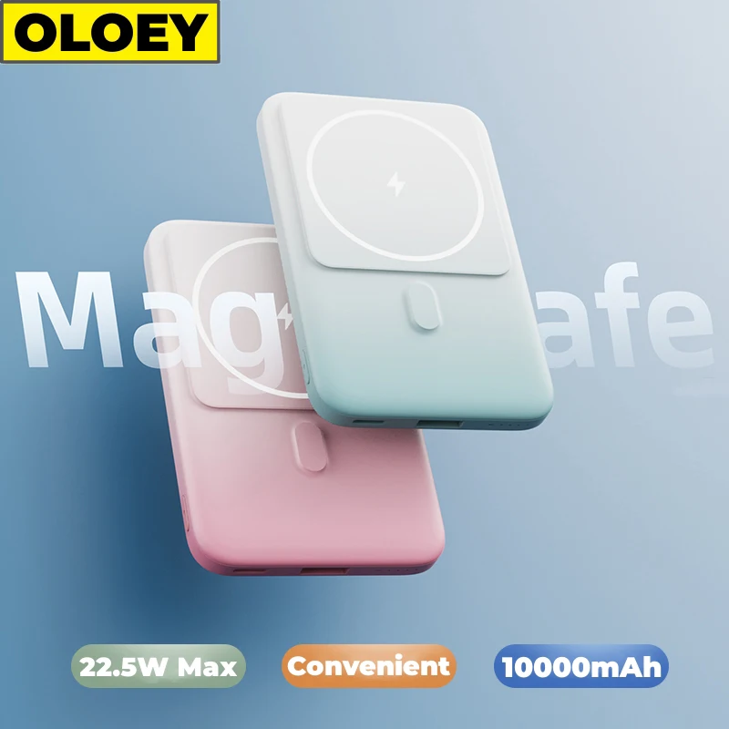 10000mAh Macsafe Powerbank 15W Magnetic Fast Wireless Charger For iPhone 12 13 14 Pro Max Mini Magsafe Power Bank Spare Battery