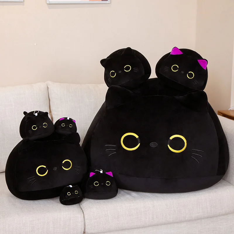 

Cat Pillow Plush Black Cat Doll Cute Cat Doll Gift Plush Toys Pillow Plushie Stuffed Toys Best Gifts Stuffed Animal Patung Dolls