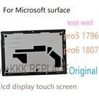 Оригинальный ЖК-дисплей для Microsoft Surface Pro 5 1796 Pro 6 1807, ЖК-дисплей с сенсорным дигитайзером в сборе для Surface pro5 Pro6 LP123WQ1 LCD