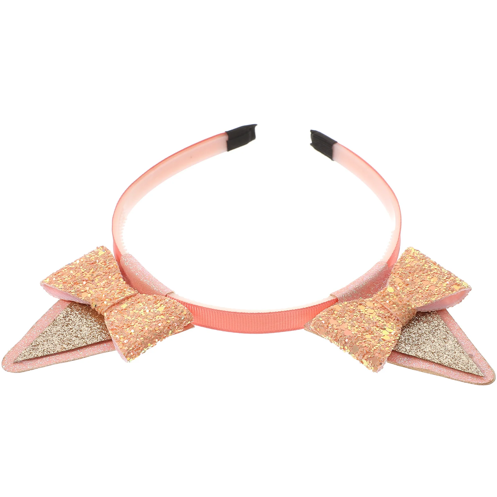 

Headband Children Cat Ear Hairband Girl Kids Accessories Girls Cartoon Sequins Ears Makeup Clips
