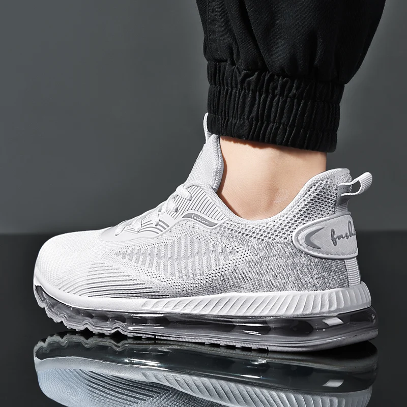 Men's Air Cushion Running Shoes Comfortable Breathable Sneaker Men Fashion Outdoor Shock Absorption Casual Shoes