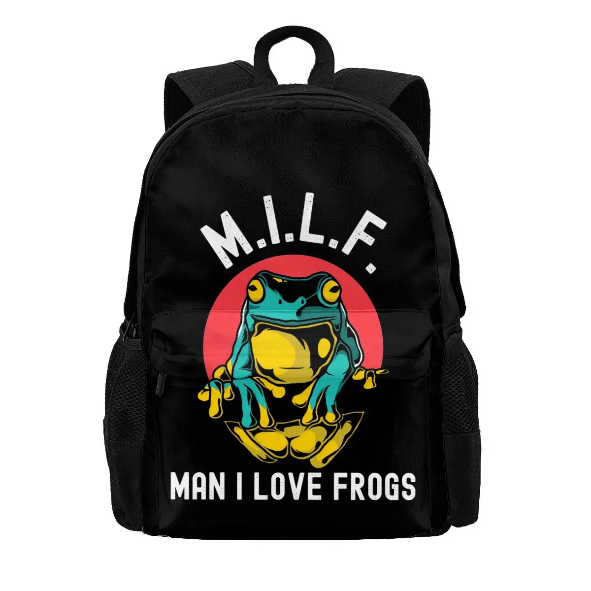 Рюкзак большой вместимости с принтом Я люблю лягушки |