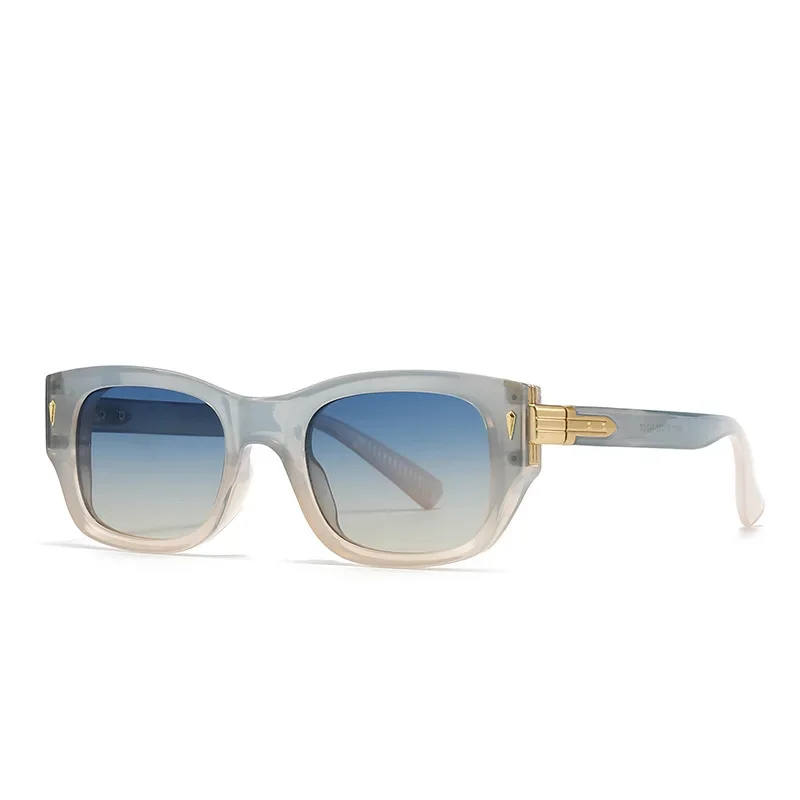 Модные женские квадратные двухцветные солнцезащитные очки высокого качества в