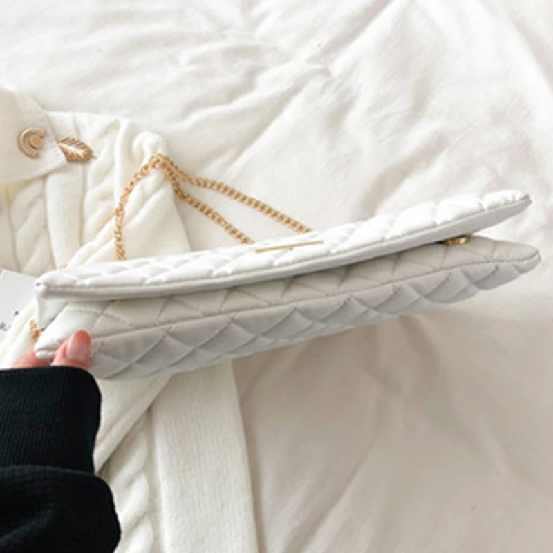 Spring Shoulder Bag Fashion Plaid Pu Leather Crossbody Bags for Women Large Envelope Handbags and Purses bolsa feminina 2023 New